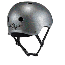 Load image into Gallery viewer, Triple 8 - Deep Cover Helmet Silver Glitter (S/M)