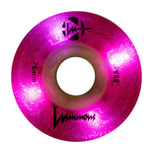 Load image into Gallery viewer, LUMINOUS - 76mm - LED GLITTER WHEEL - Pink