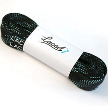 Load image into Gallery viewer, Laced - Waxed Laces Black/Mint - 84" (213cm)