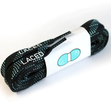 Load image into Gallery viewer, Laced - Waxed Laces Black/Mint - 62" (157cm)