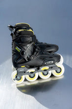 Load image into Gallery viewer, POWERSLIDE - IMPERIAL ONE 80 BLACK YELLOW INLINE SKATES (Size 7-7.5US/ 39-40EU/ 248-256mm)
