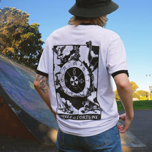 Load image into Gallery viewer, Brunny Hardcore x Shred City Skates - Wheels of Fortune Tee - White