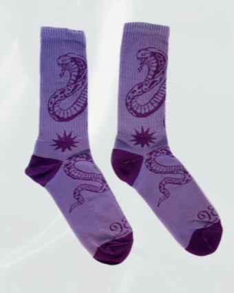 Brunny Hardcore - Cobra Dark Purple Socks