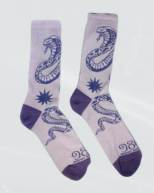 Brunny Hardcore - Cobra Light Purple Socks