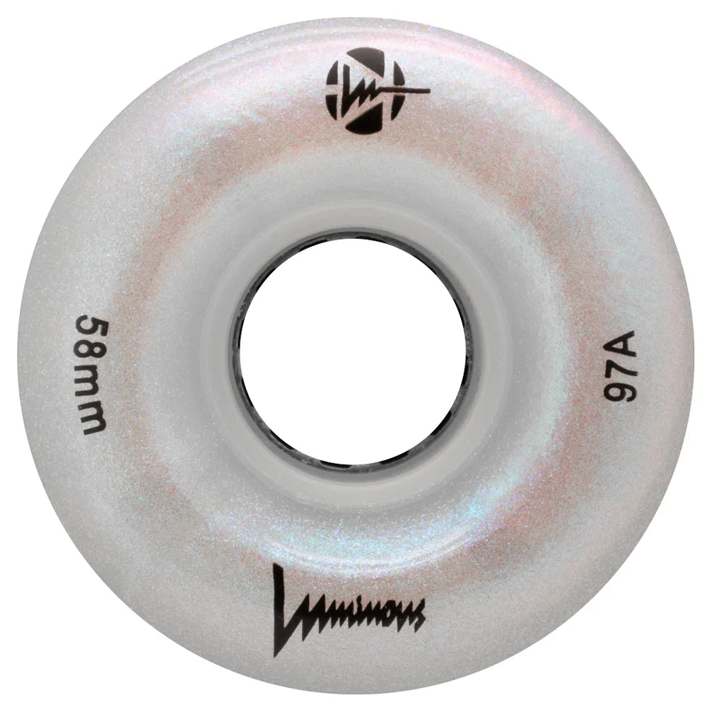 LUMINOUS - 97a/58mm - LED Glitter Wheels - White Pearl