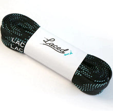 Load image into Gallery viewer, Laced - Waxed Laces Black/Mint - 84&quot; (213cm)

