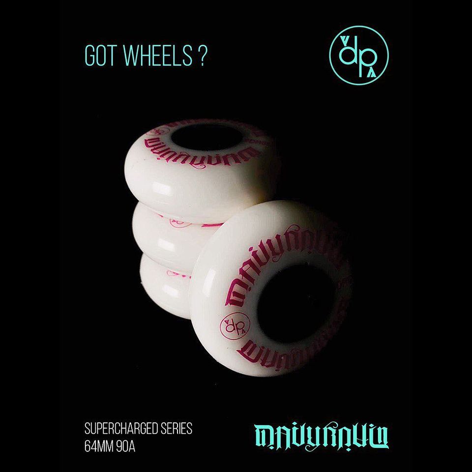 Daily Rollin - 64mm/90a - Super Charged Wheels - Hot Pink/White