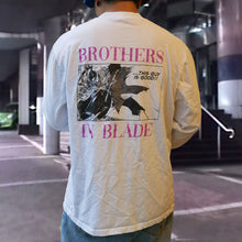 Load image into Gallery viewer, LACED NZ X SHRED CITY SKATES - &quot;Brothers in Blade&quot; L/S Tee - White (Med)
