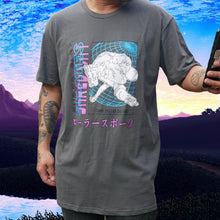 Load image into Gallery viewer, Shred City Skates  - &quot;Thank You for Skating&quot; Tee - Charcoal Blue/Pink (X/L)
