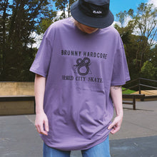 Load image into Gallery viewer, Brunny Hardcore x Shred City Skates - Wheels of Fortune Tee - Purple
